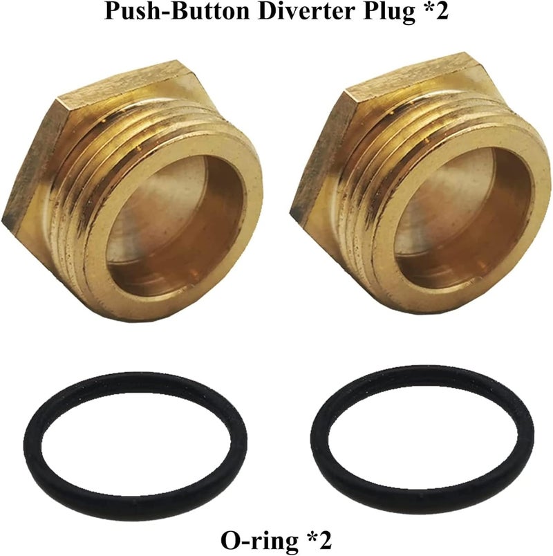 Zeiboat 2 Pack RP2865 Push-Button Diverter Plug, Brass Plug for Faucet Diverter, Pipe Replacement Kit - Image 5